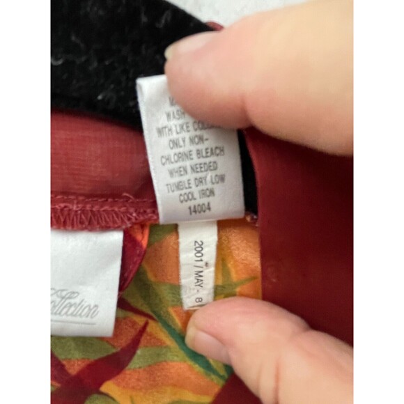 The Lingerie Collection Womens Short Kimono Robe Floral Tropical Size Medium - Picture 5 of 8